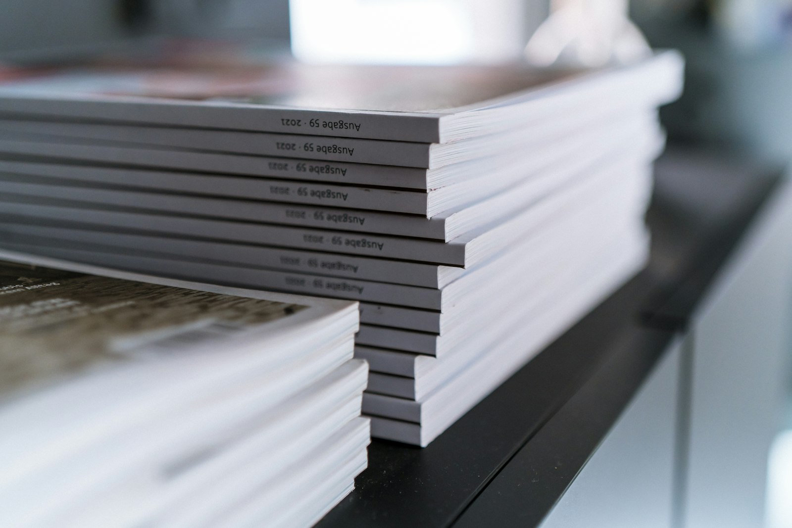 Stack of freshly printed books